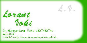 lorant voki business card